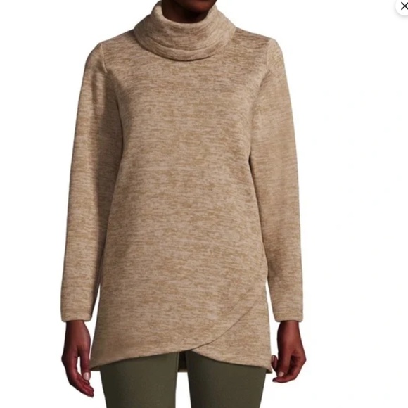 Lands' End Fleece Tunic - Camel/Tan Size XS - Picture 1 of 8